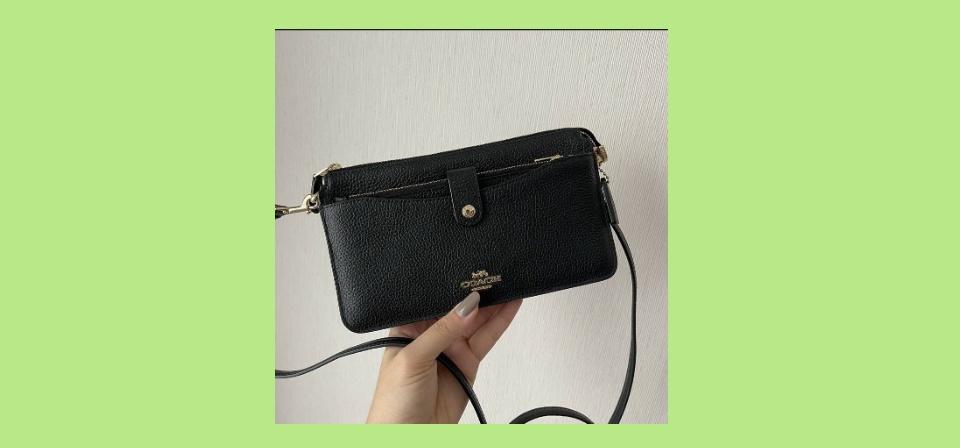 Coach polished pebble discount pop up messenger