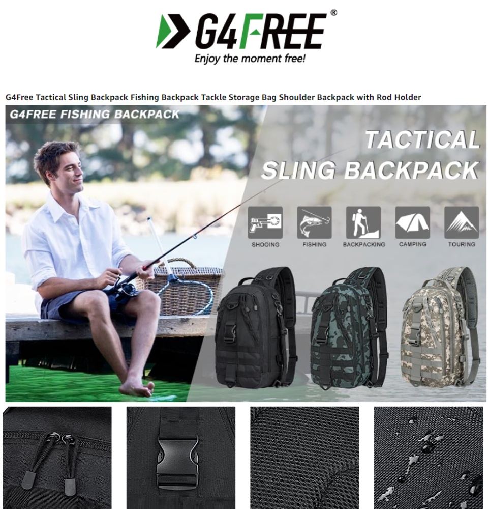 Fishing Backpack with Rod Holder Outdoor Shoulder Backpack