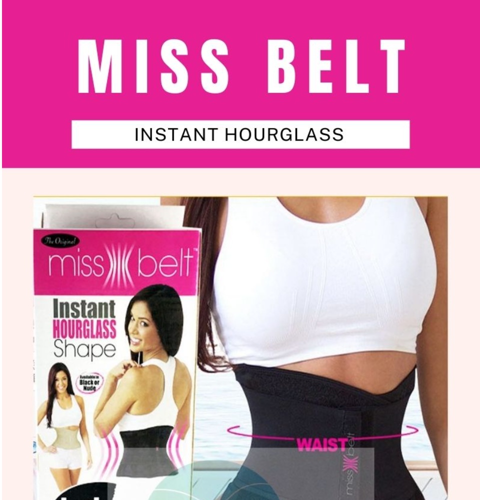 Miss Belt Waist Trimmer, Miss Belt Waist Trainer and Body Shaper with Dual  Adjustable Hook