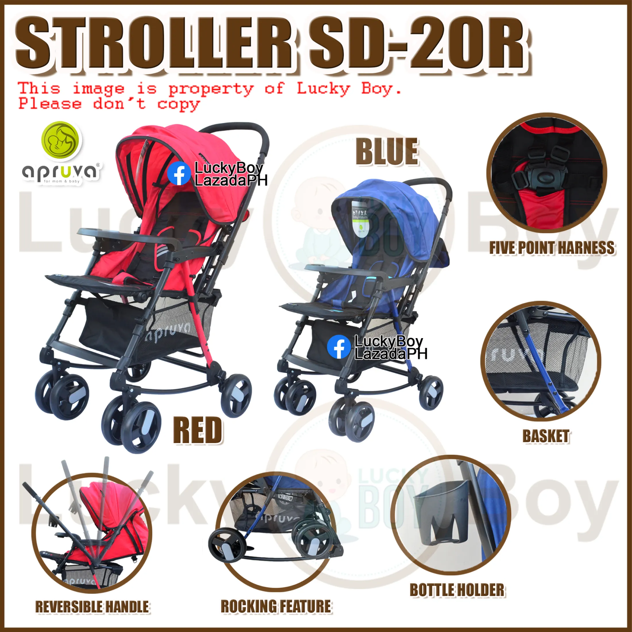 Apruva Sd 20r 3 Way Reversible Stroller For Baby Lazada Ph