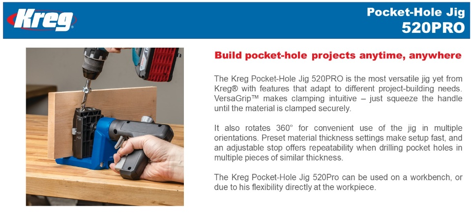 Kreg Pocket Hole Jig 520 Pro