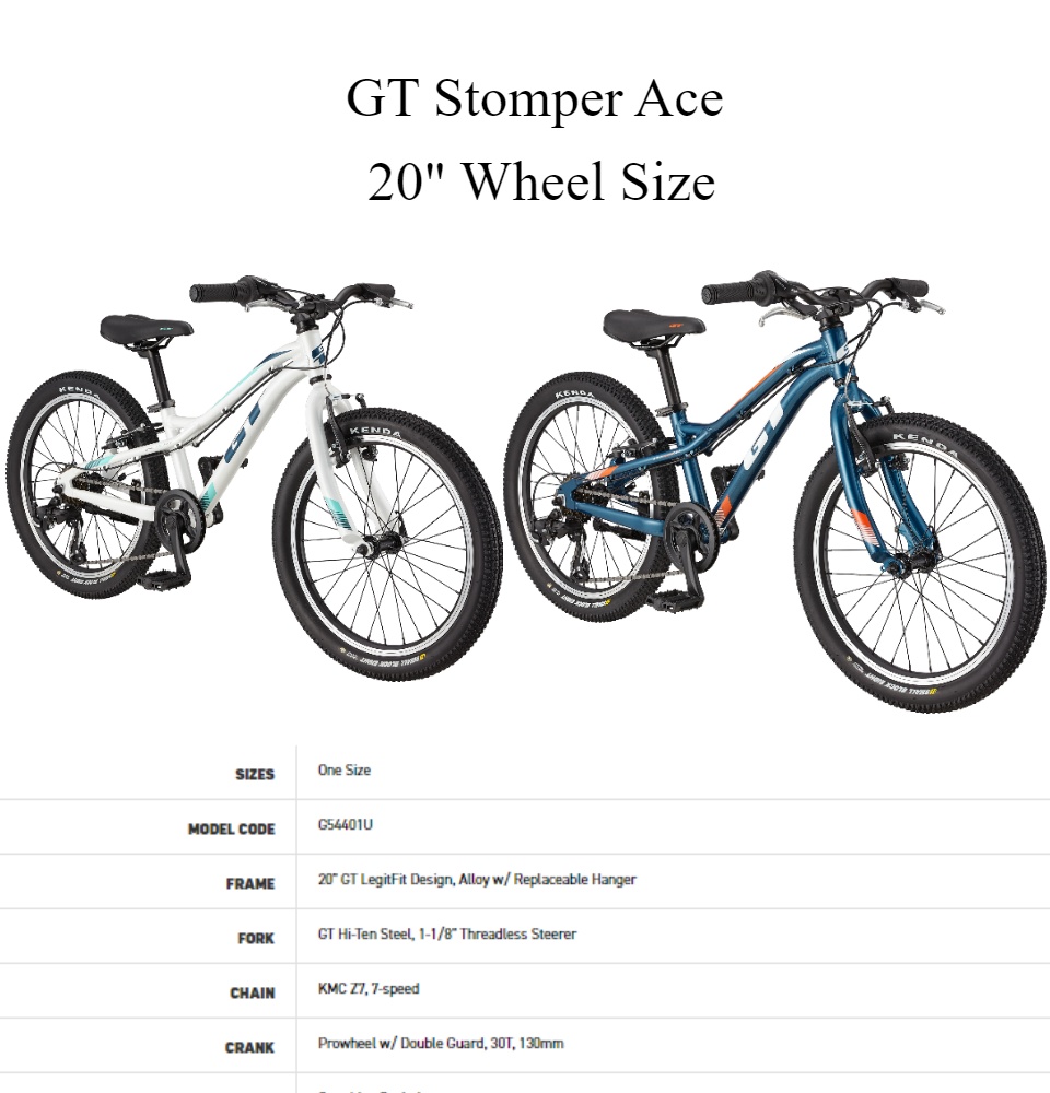 Ace 20 Gt Mountain Bike Kids Gt Stomper Youth Bike With Gears 2020