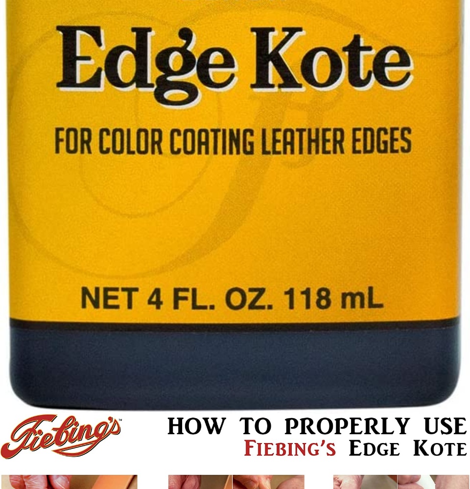 Fiebing's Water Resistant Leather Edge Kote Color Coating, 4 oz