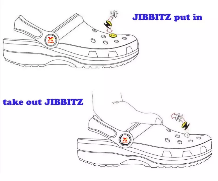 how to put in jibbitz