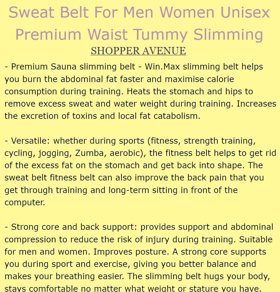 ORIGINAL Sweat Belt for Men Women Unisex Premium Waist Tummy Trimmer  Slimming Hot Body Shaper Trainer New Belly Fat Slimming Strap Shapewear for  Weight Loss Workout Fitness Free Size Sauna Corset Belly