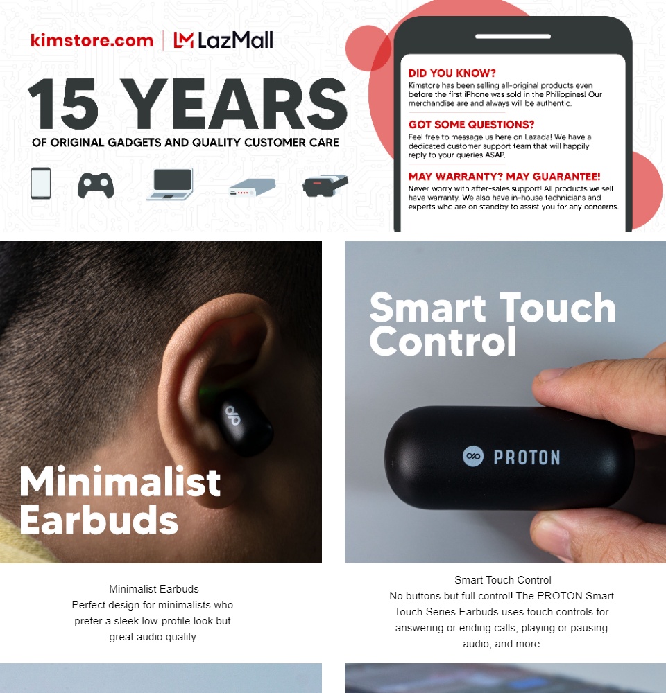 Proton smart touch earbuds review new arrivals