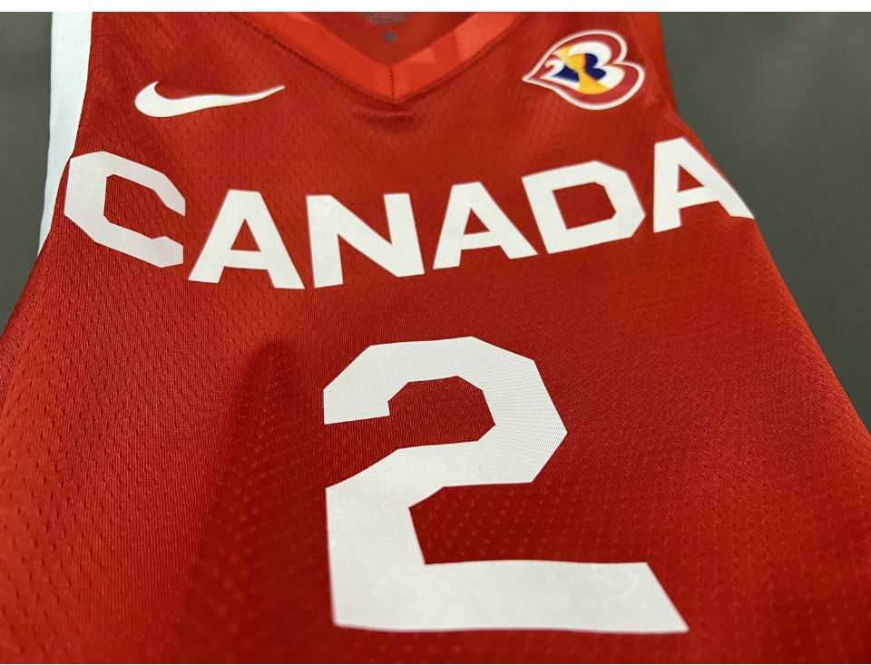 High Quality】Men's New Original 2023 FIBA Basketball World Cup Canada Team  #2 Shai Gilgeous alexander Jersey White Heat-pressed