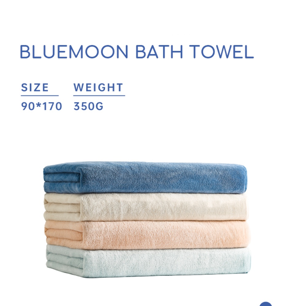 Ziorca Bluemoon Coral Fleece Antibacterial Bath Towel 90cm x 170cm 350 – ZI  ORCA