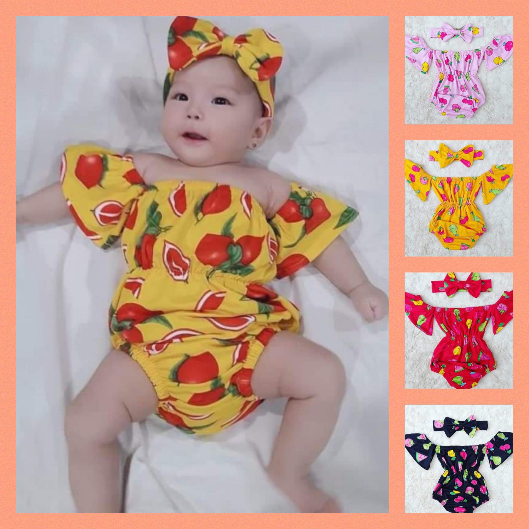 baby off shoulder romper