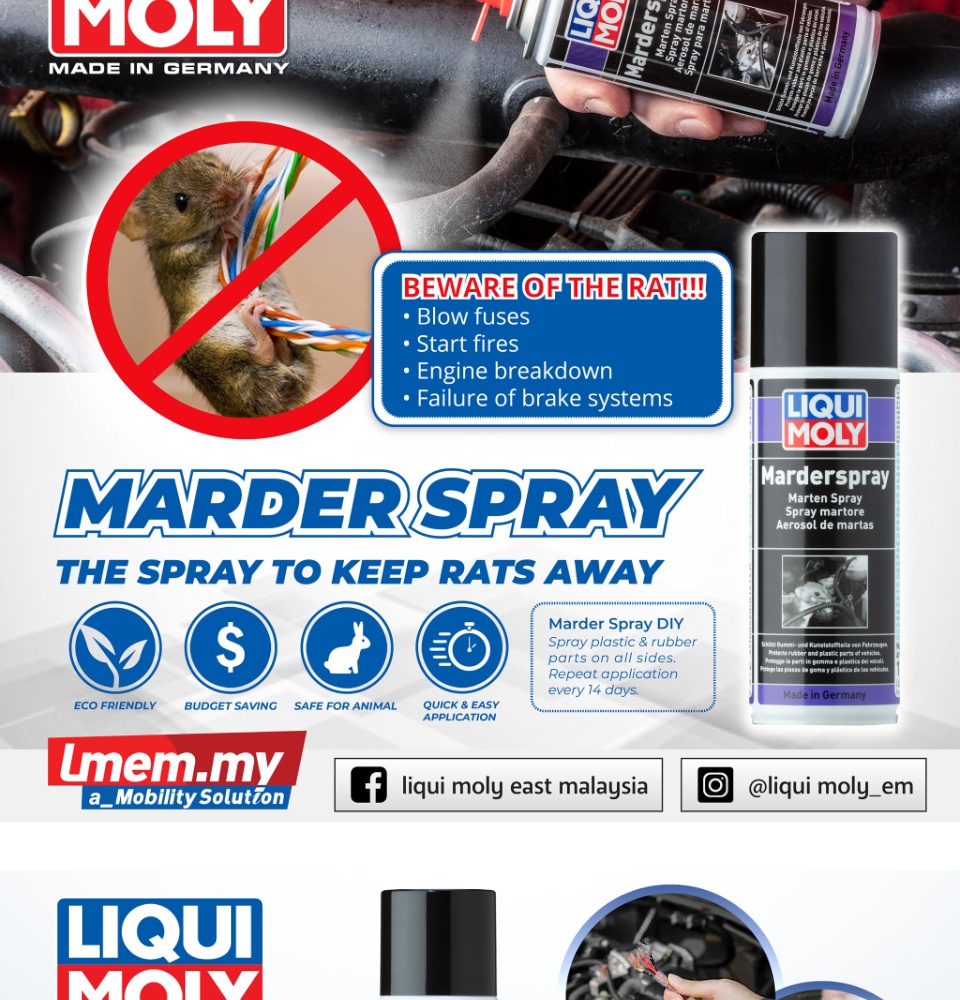 2x Original Liqui Moly 200ml Marderspray Marten spray Marder-Spray Anti- Marder