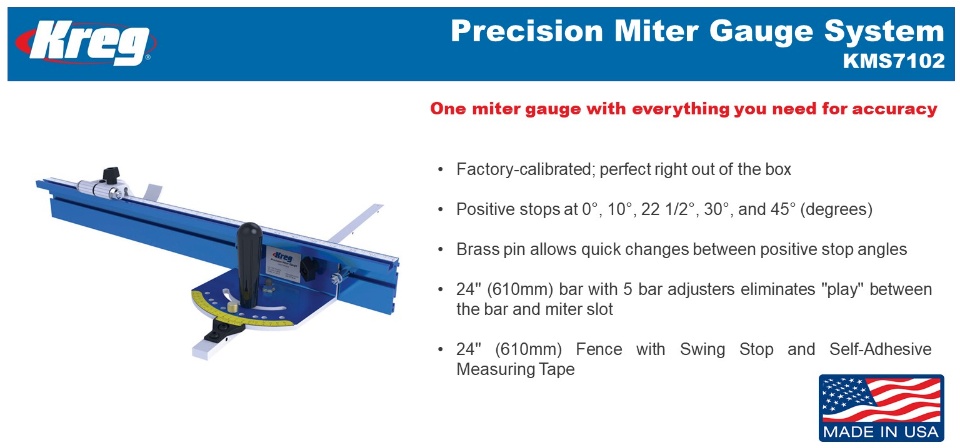 Kreg Precision Miter Gauge System KMS7102 Lazada PH