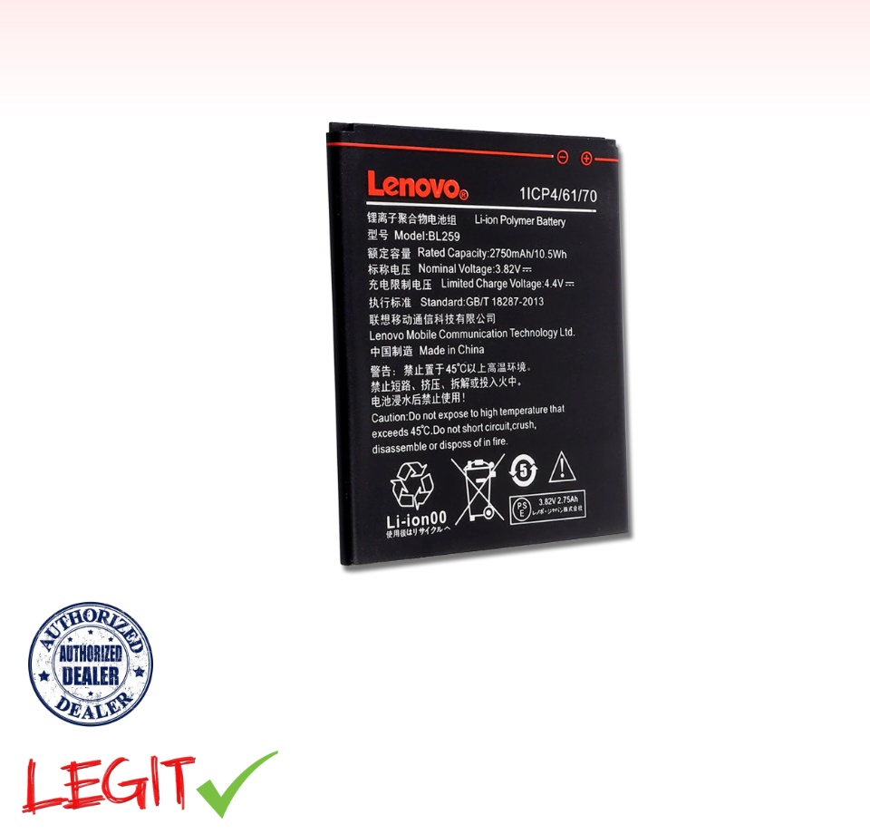 erd battery for lenovo vibe k5 plus