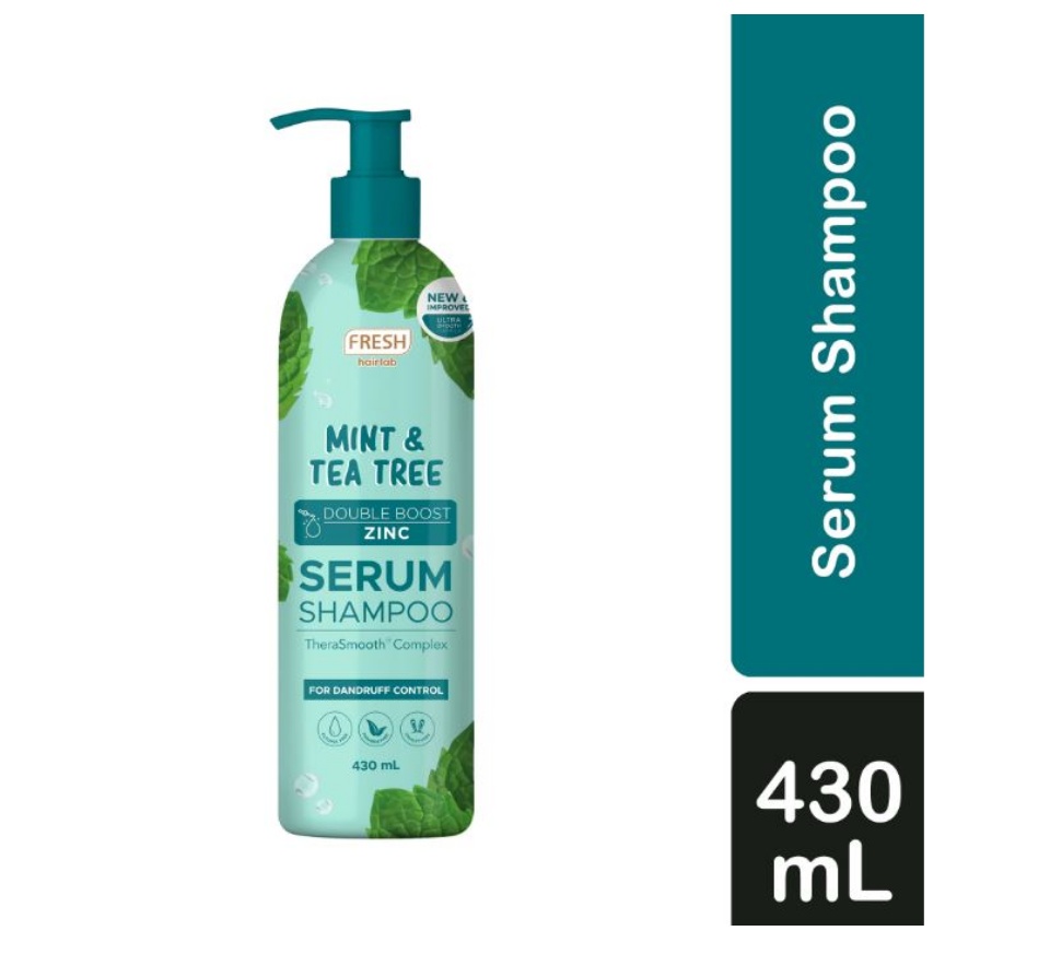 FRESH, Hairlab Mint and Tea Tree Double Boost Zinc Serum Shampoo 430ml