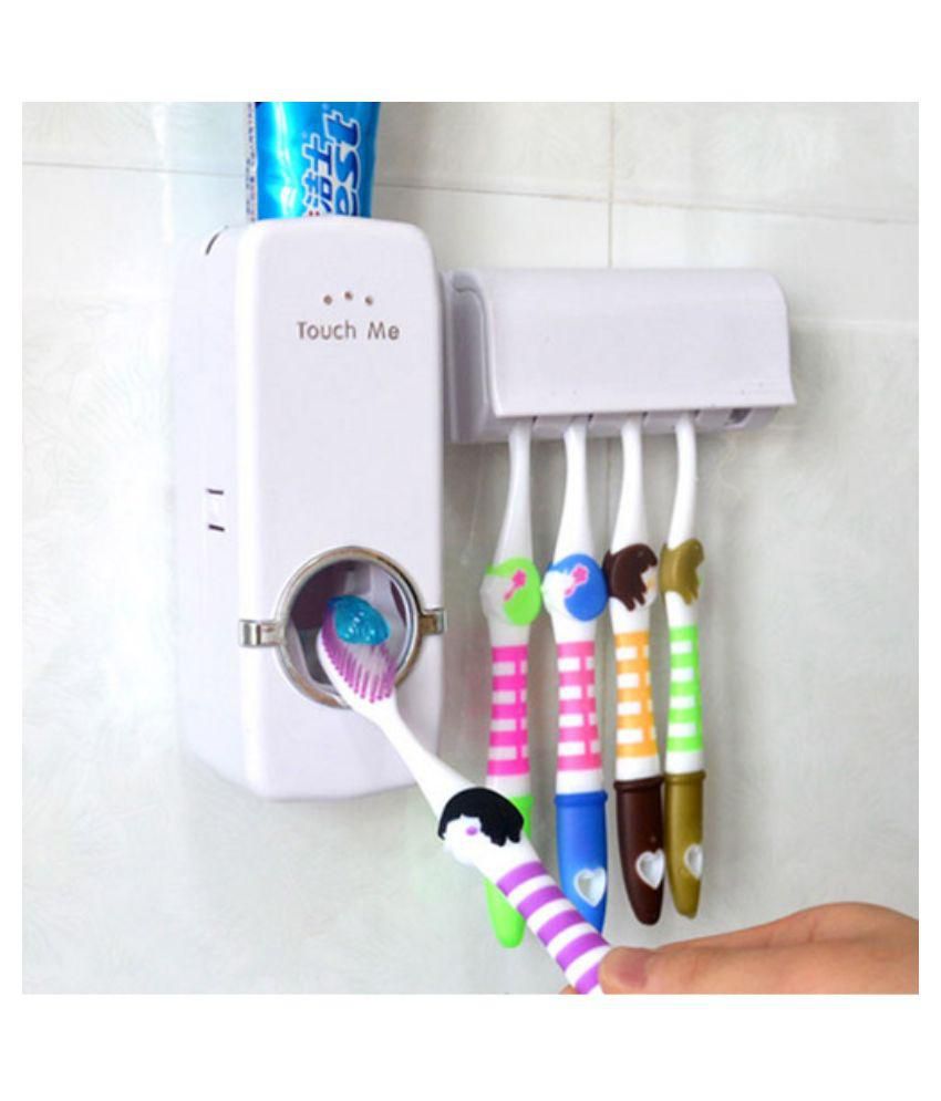 Automatic Toothpaste Dispenser Toothbrush Holder Wall Mounts Toothpaste Squee xj