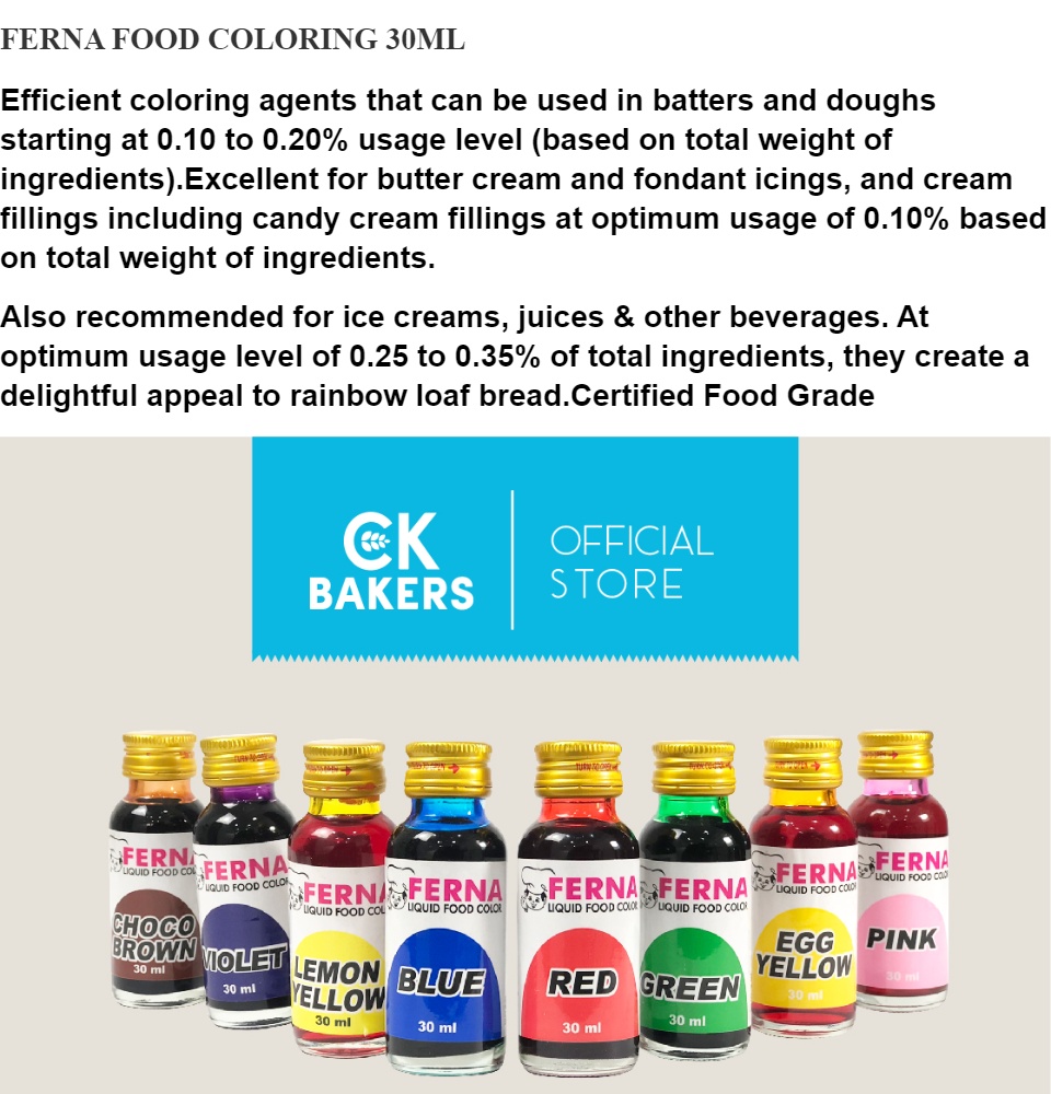 Ferna Liquid Food Coloring - CK Bakers Center