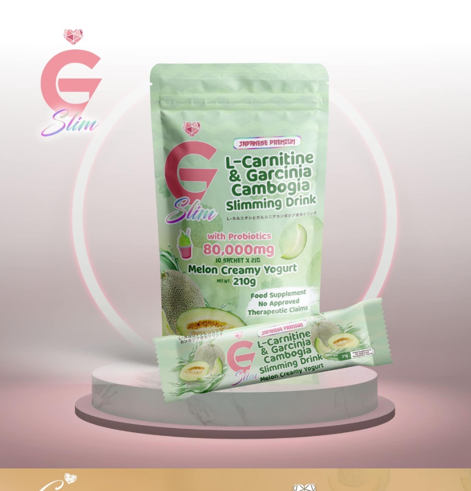 GSLIM Japanese Premium L-Carnitine & Garcinia Cambogia Slimming Drink with  Probiotic 80000mg Melon Creamy Yogurt G Cosmetics By Gigi De Lana Detoxify  Burns FAT Appetite Suppressant Boost Energy Improve Digestion Normalize  Bowel