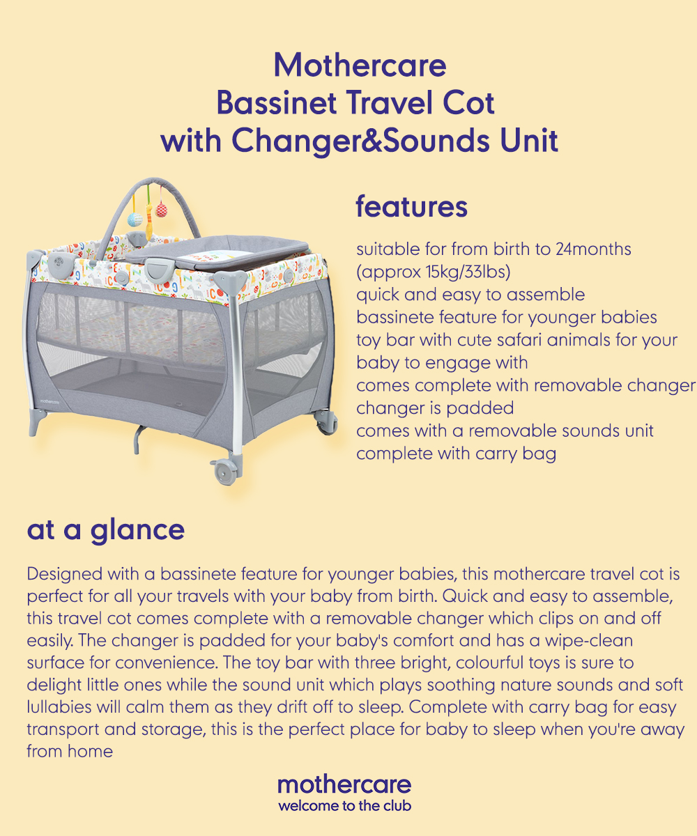 mothercare bassinet travel cot