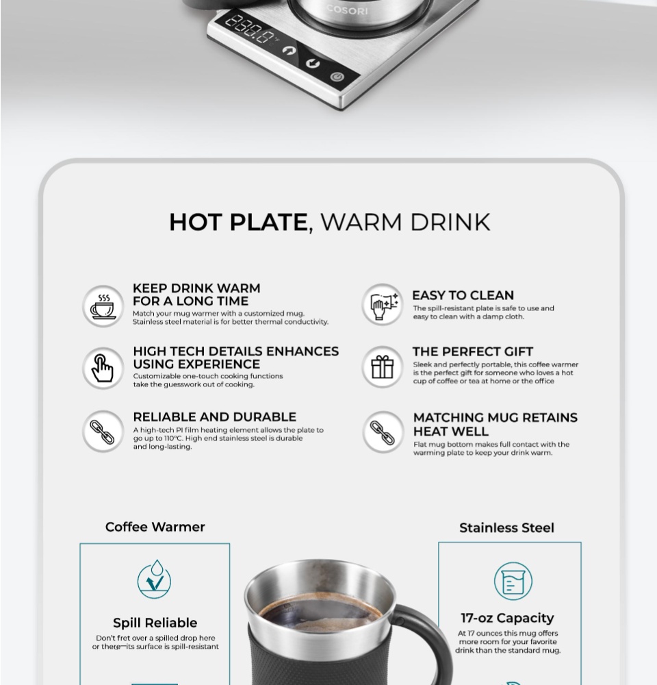 COSORI Coffee Warmer CO162-CWM User Manual - Manuals Clip