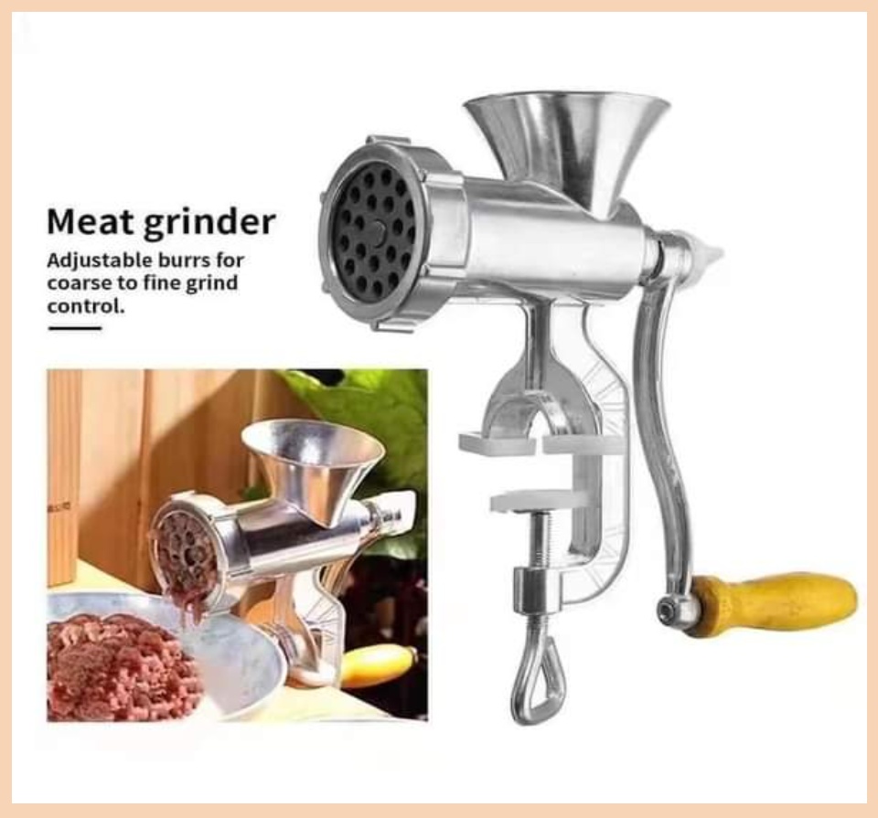 1pc Manual Aluminum Meat Grinder, Household Multifunction Hand Crank  Sausage Meat Grinder, Vegetable Chopper, Heavy Duty Meat Mincer, Sausage  Stuffer