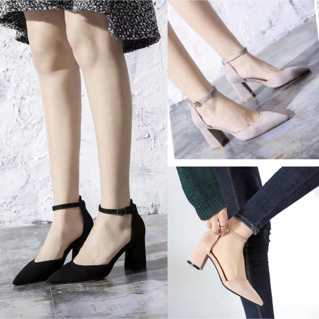 HELLO QUEEN Korean Suede High Heel 