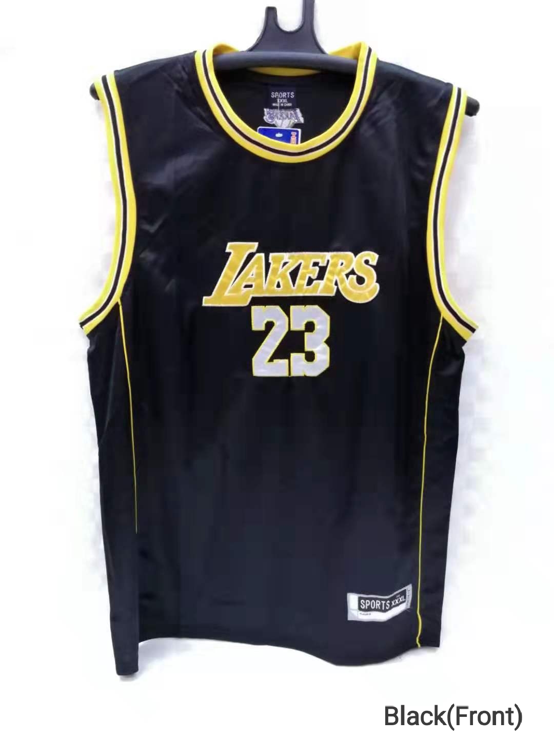 black and yellow lakers jersey