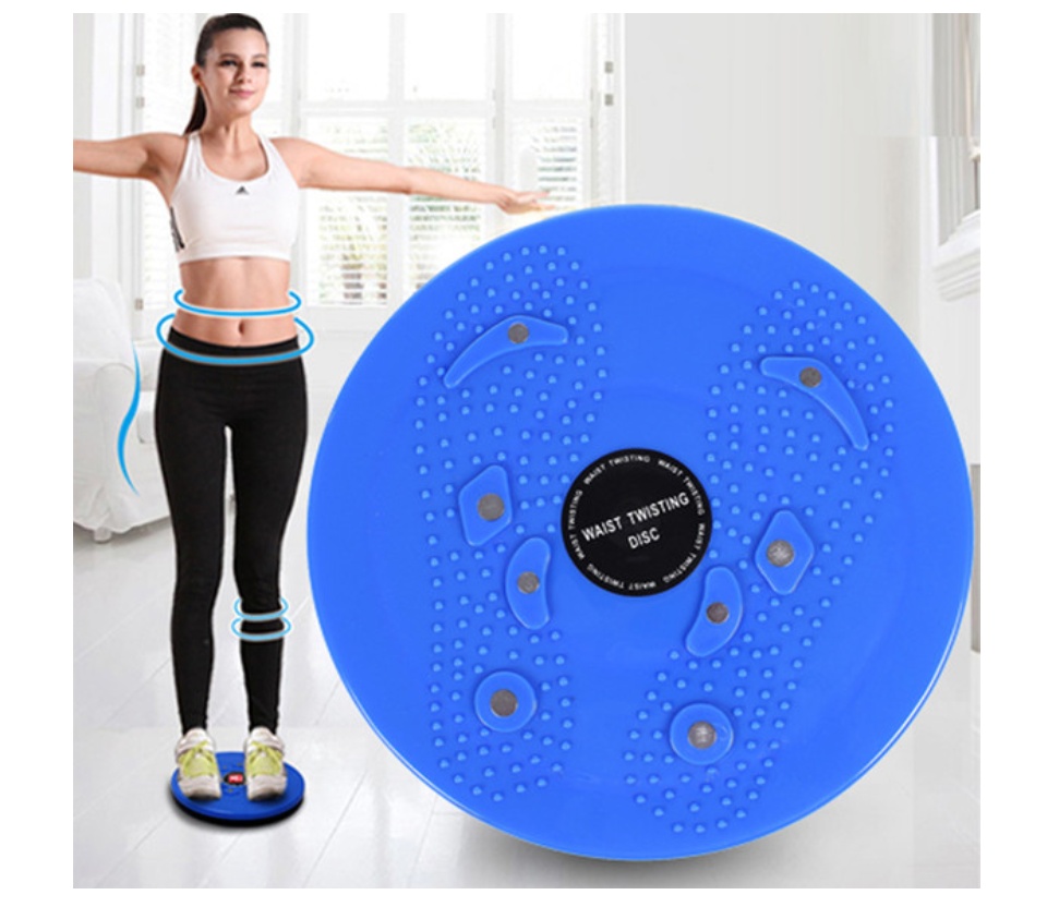 WAIST TWISTING DISC FIGURE BALANCE ROTATING TRIMMER FITNESS BOARD (Blue)