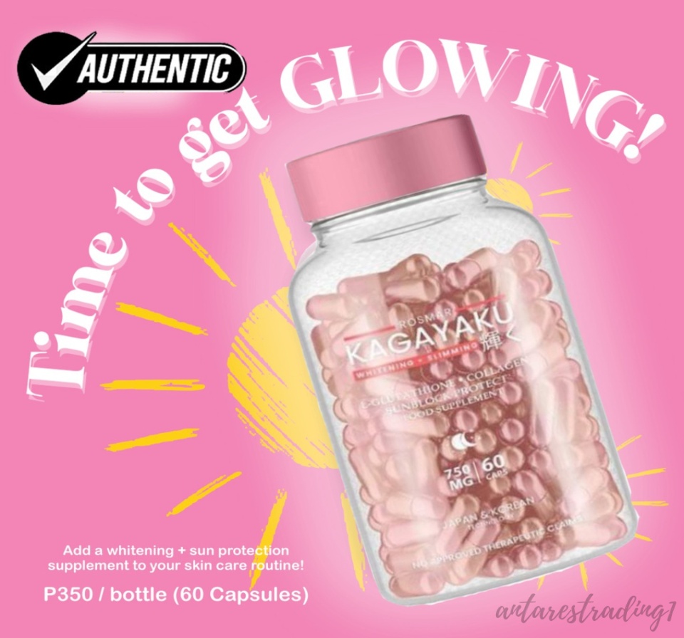 Best Seller ORIGINAL ROSMAR KAGAYAKU GLUTA CAPSULE 60 Capsules x 750MG | FDA  Approved | Skin Whitening Capsules | Whitening & Slimming | Collagen | L-  Glutathione | Rosmar Slimming & Whitening