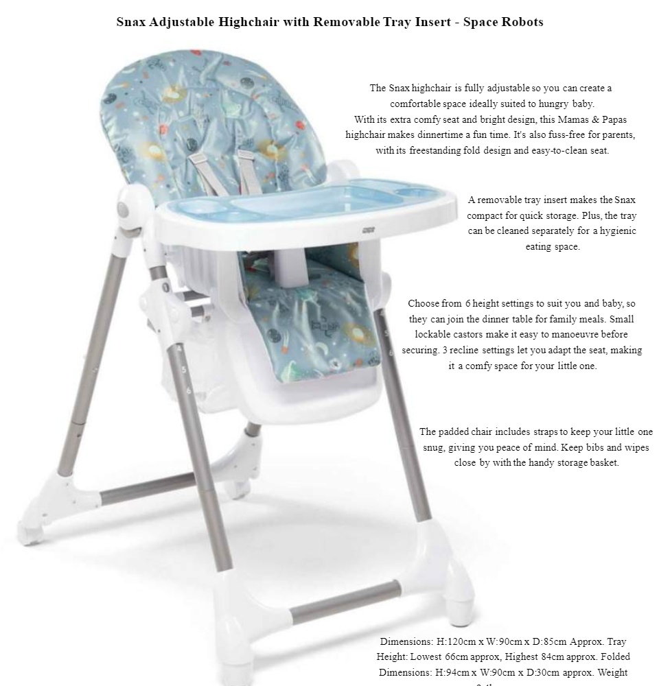 snax high chair