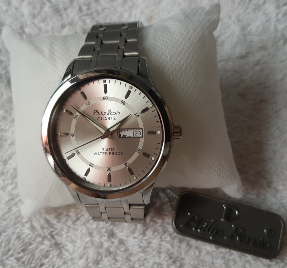 Mens Watch (Philip Persio Classic Waterproof With Day Date - Main Image