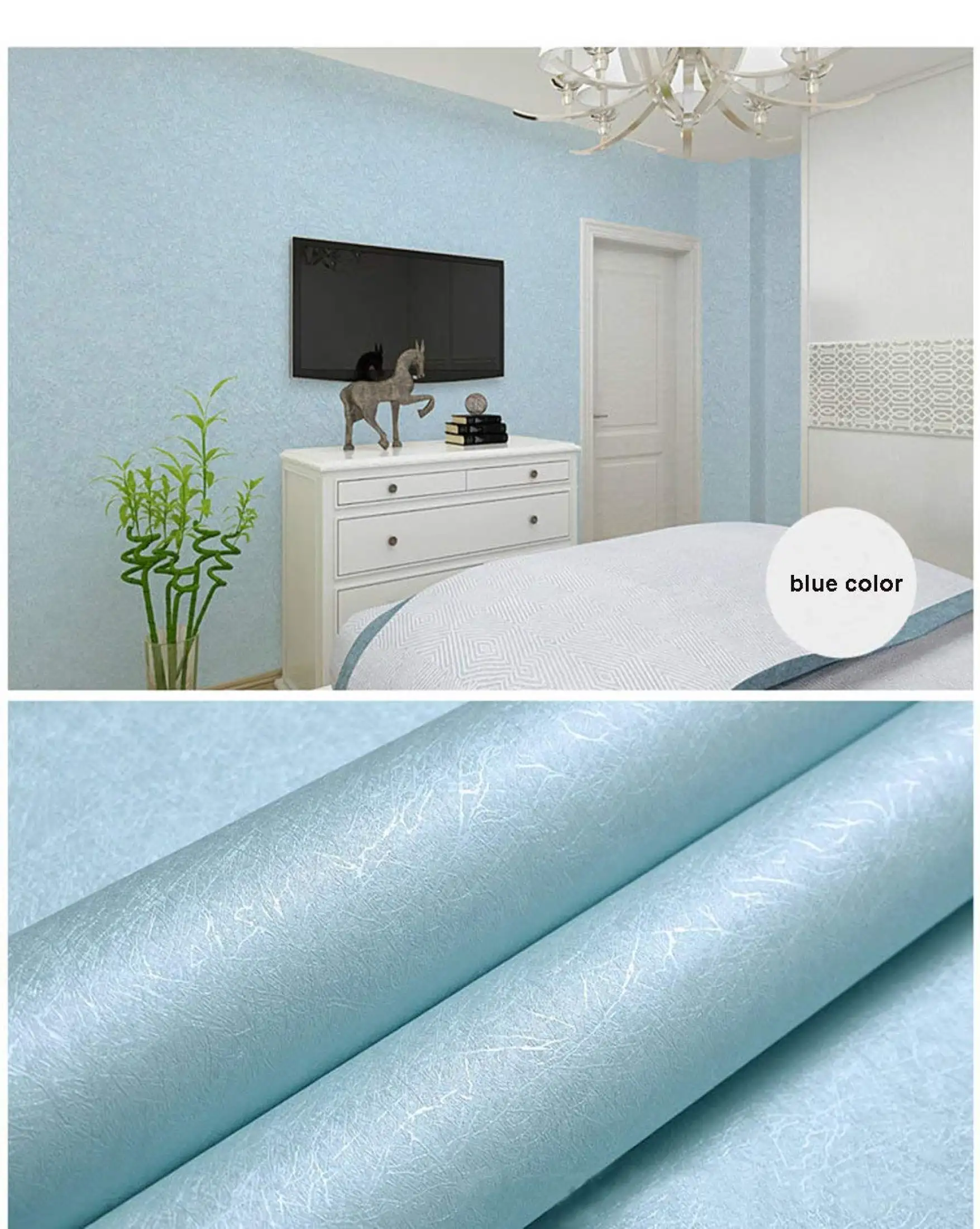 Light Blue Wallpaper Self Adhesive Wallpaper Waterproof Pvc With Glue Plain Wall Stickers Solid Color Renovation Background Sticker For Home Bedroom Living Room Pastel Blue Color Kmjshop Lazada Ph