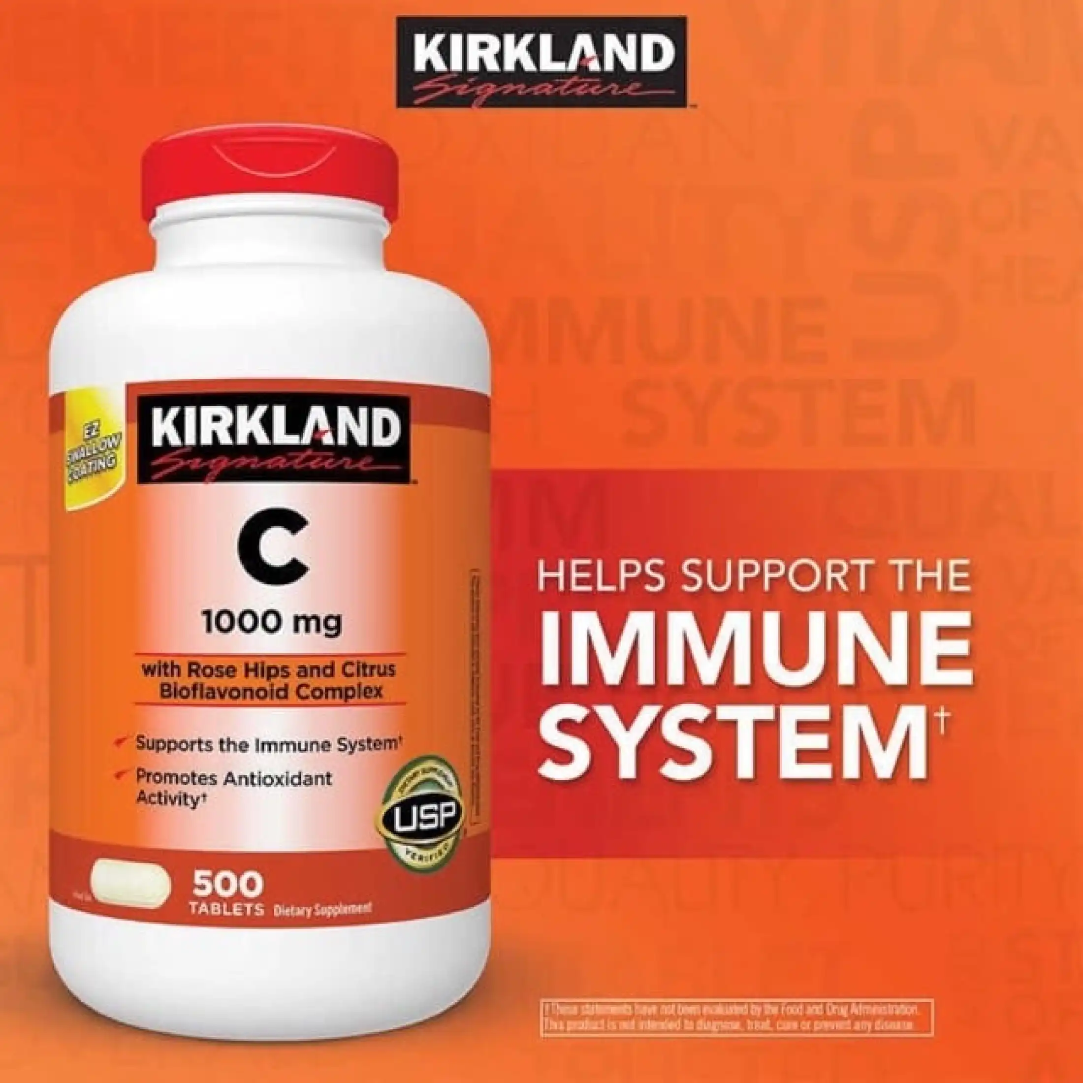 Vitamin C 1000mg With Rose Hips And Citrus Bioflavonoid From Costco Usa Kirkland Free Small Gift Lazada Ph