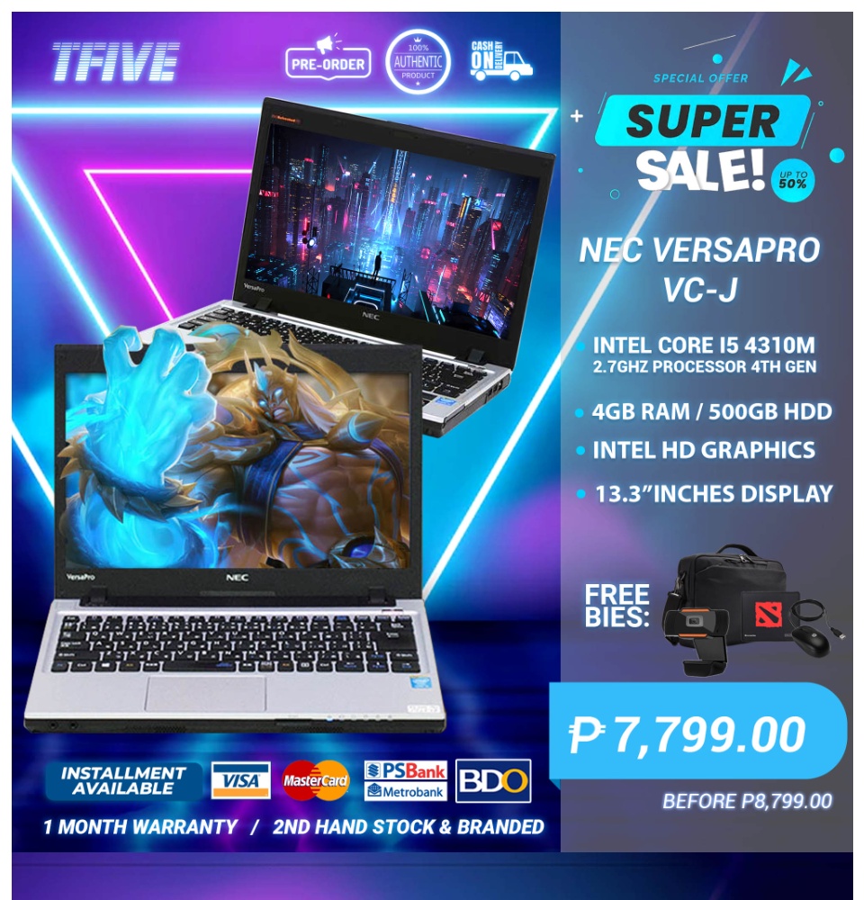 LAPTOP NEC VERSAPRO VC-J INTEL CORE I5 4TH GEN 4GB RAM DDR3 500GB LAPTOP NEC VERSAPRO VC-J INTEL CORE I5 4TH GEN 4GB RAM DDR3 500GB