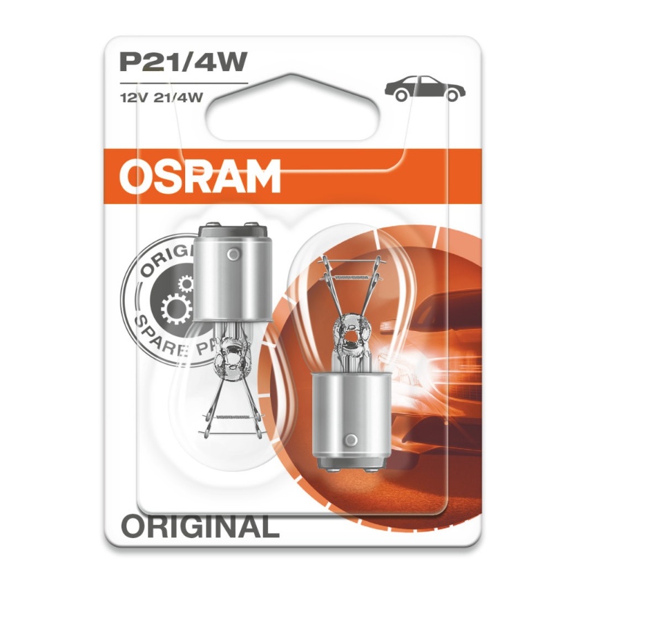 2PCS osram 7225 P21/4W 12V21W/4W BAZ15d AUTOMOTIVE lamp