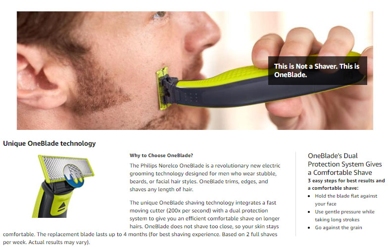 norelco one blade beard trimmer