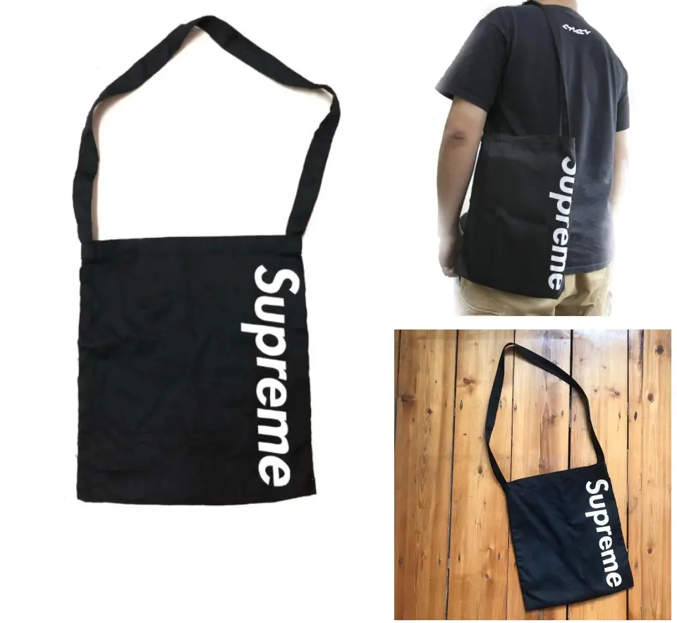 supreme black tote bag