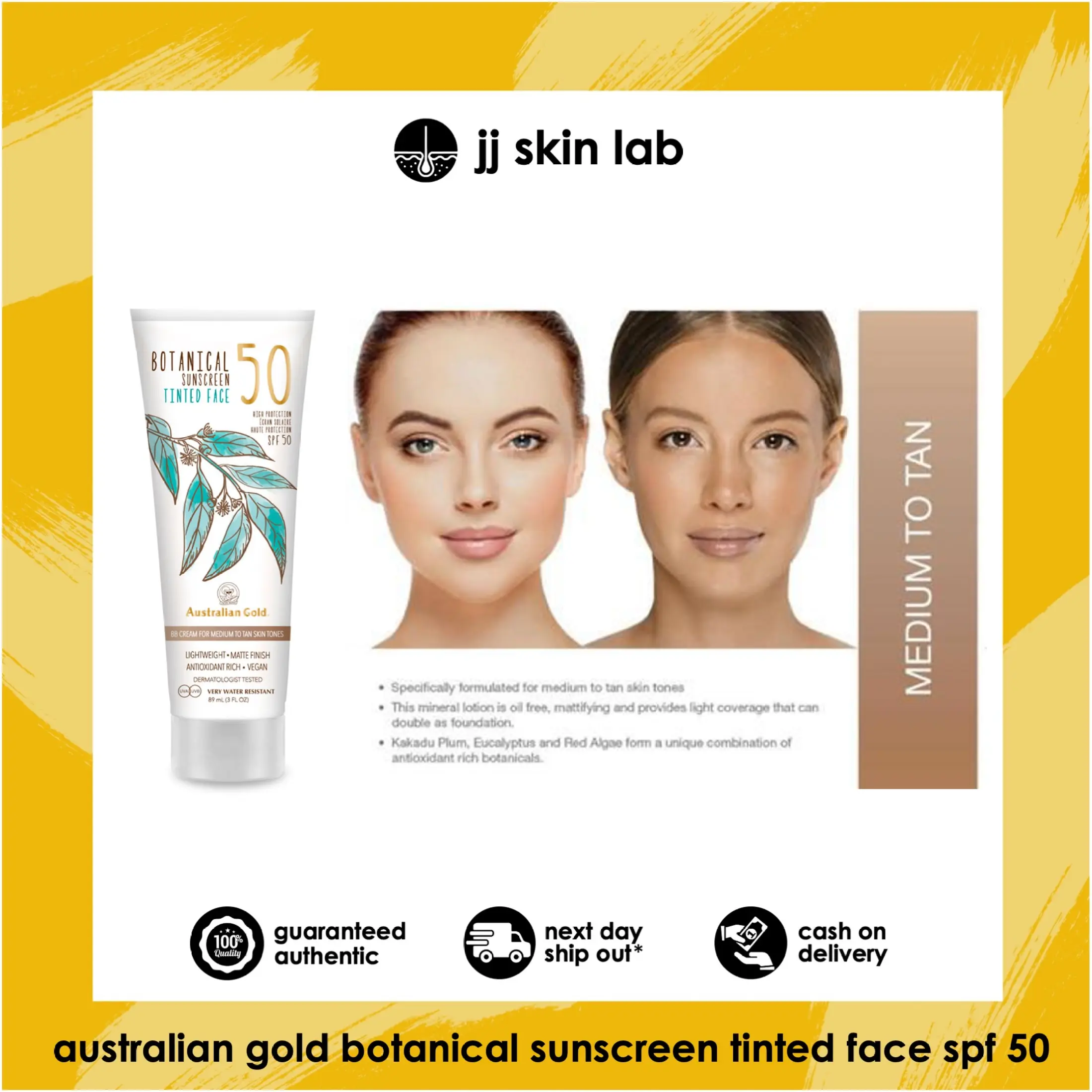 australian gold botanical sunscreen medium tan