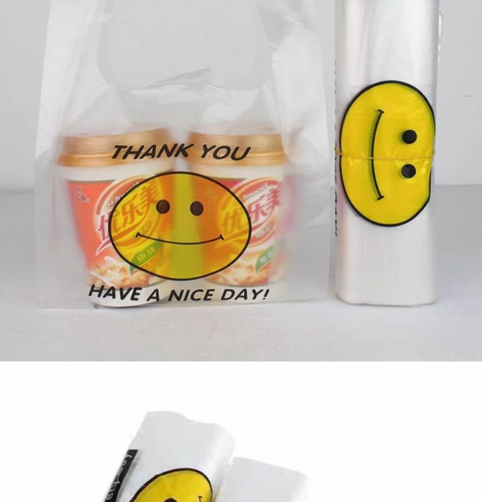 smiley face thank you plastic bag – venustongnyc