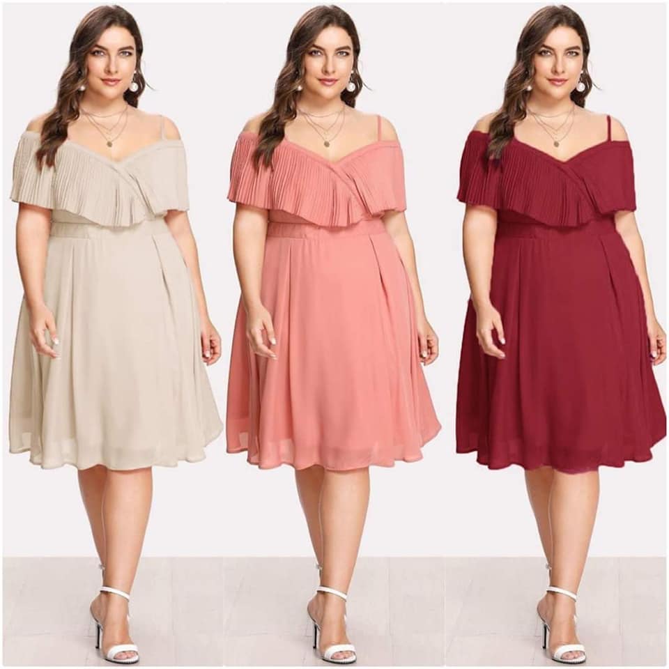 red off the shoulder dress plus size