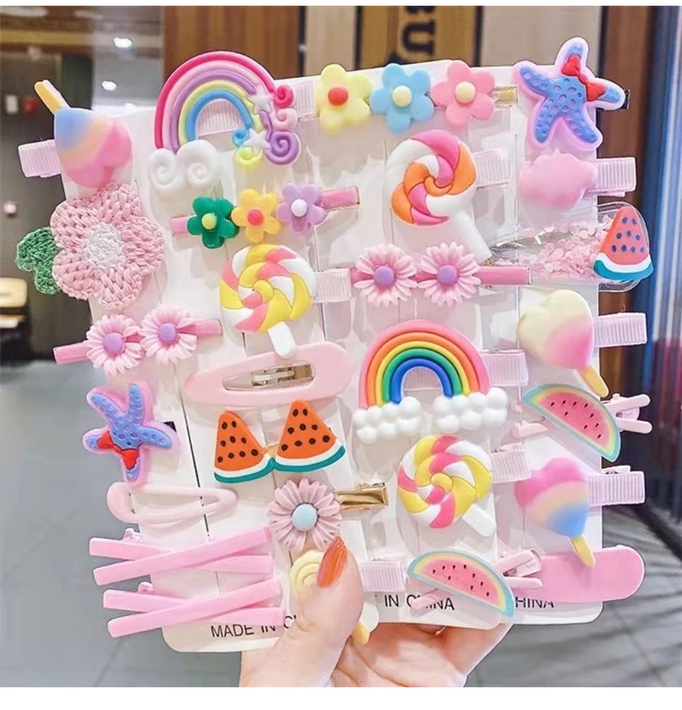 𝓗𝓖 Fashion Cartoon Hairpins Fruit Pattern , Sweet Barrettes, Hair Clip ,  Hair Styling Accessories Accessories, for Girl and Child, 1 Set or Piece