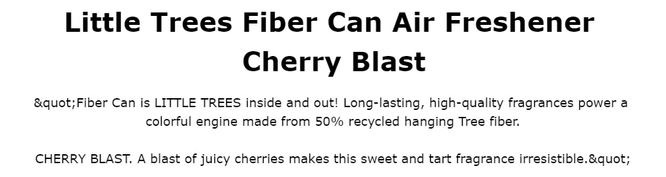 Buy Little Trees Cherry Blast Air Freshener Fragrance For Home