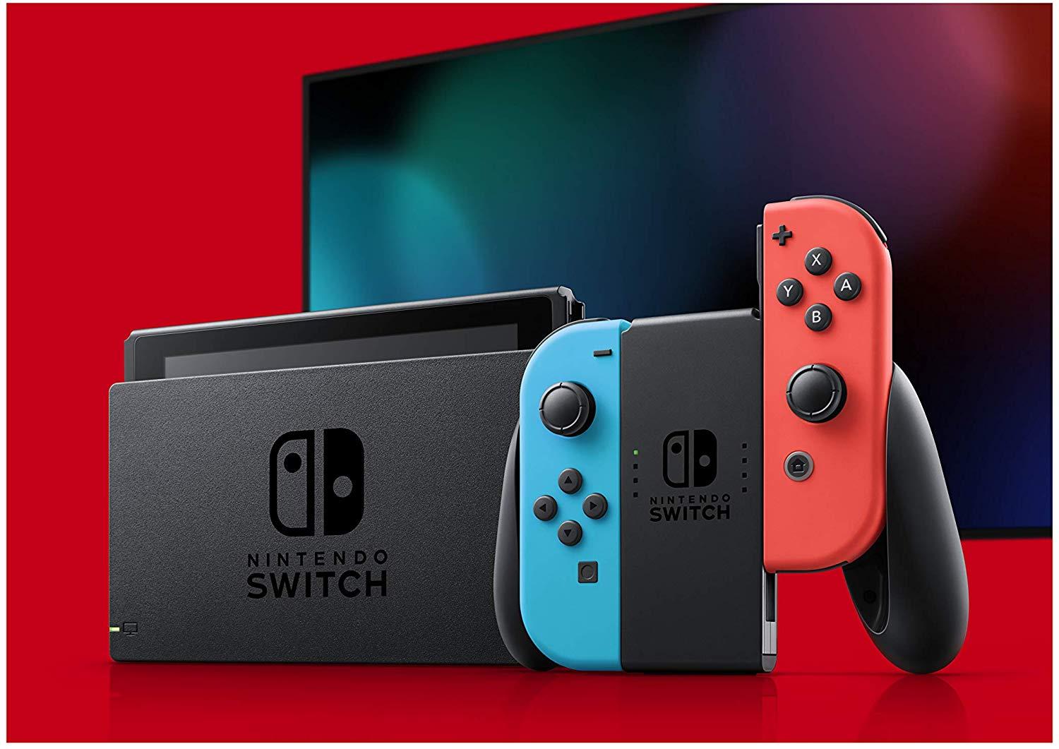 nintendo switch neon blue and red