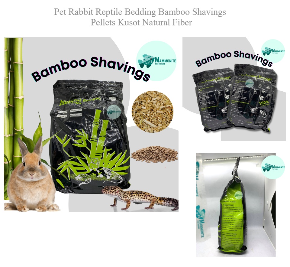 Pet Rabbit Reptile Bedding Bamboo Shavings Pellets Kusot Natural