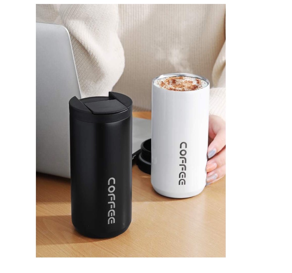 400ml/550ml Coffee Mug Double Layer Leak Proof Flask Thermos Hot