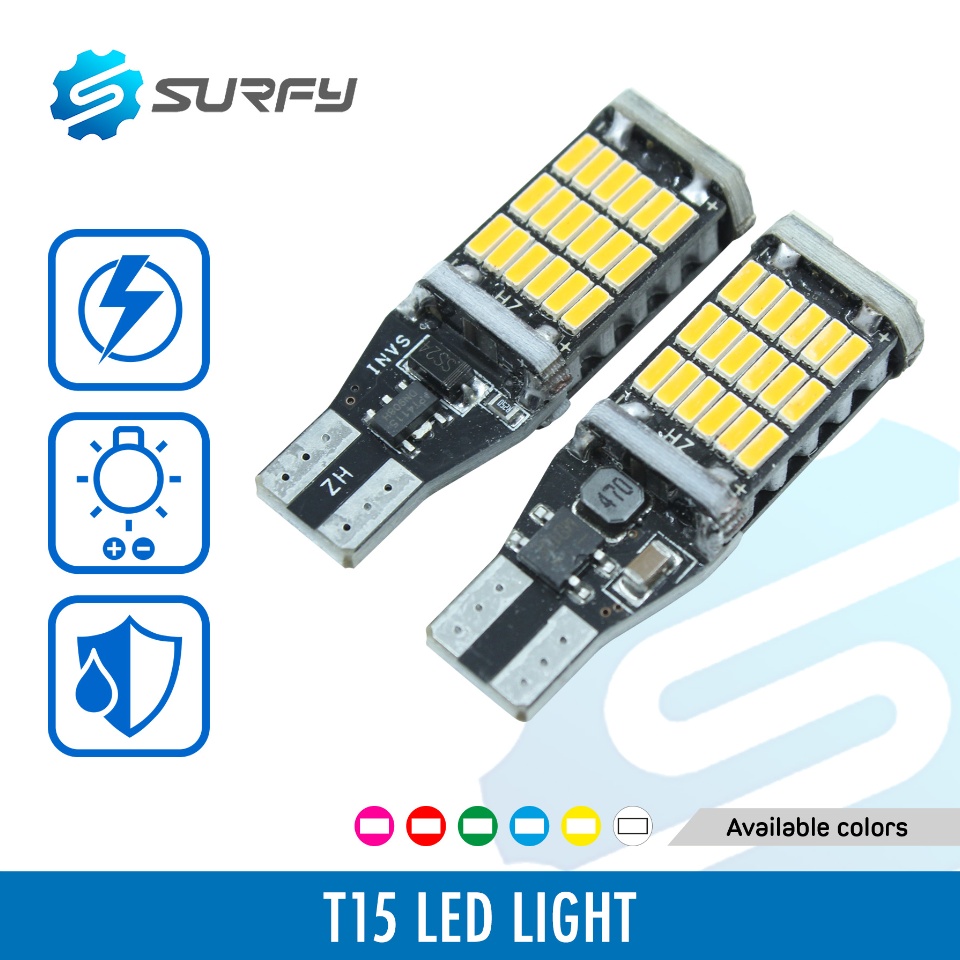 Firefly T15 4014 45SMD LED Park Light W16W 2pcs
