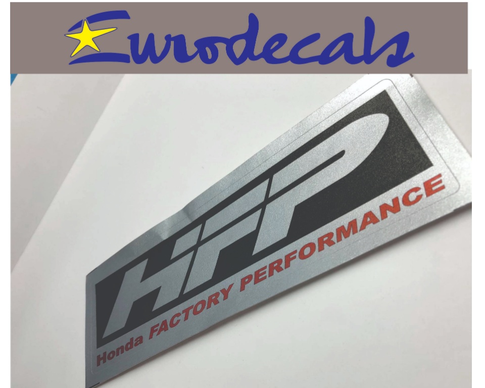 Honda Factory Performance (HFP) Decal Sticker - OEM Black/Silver Vinyl 08F20-TS9-100A