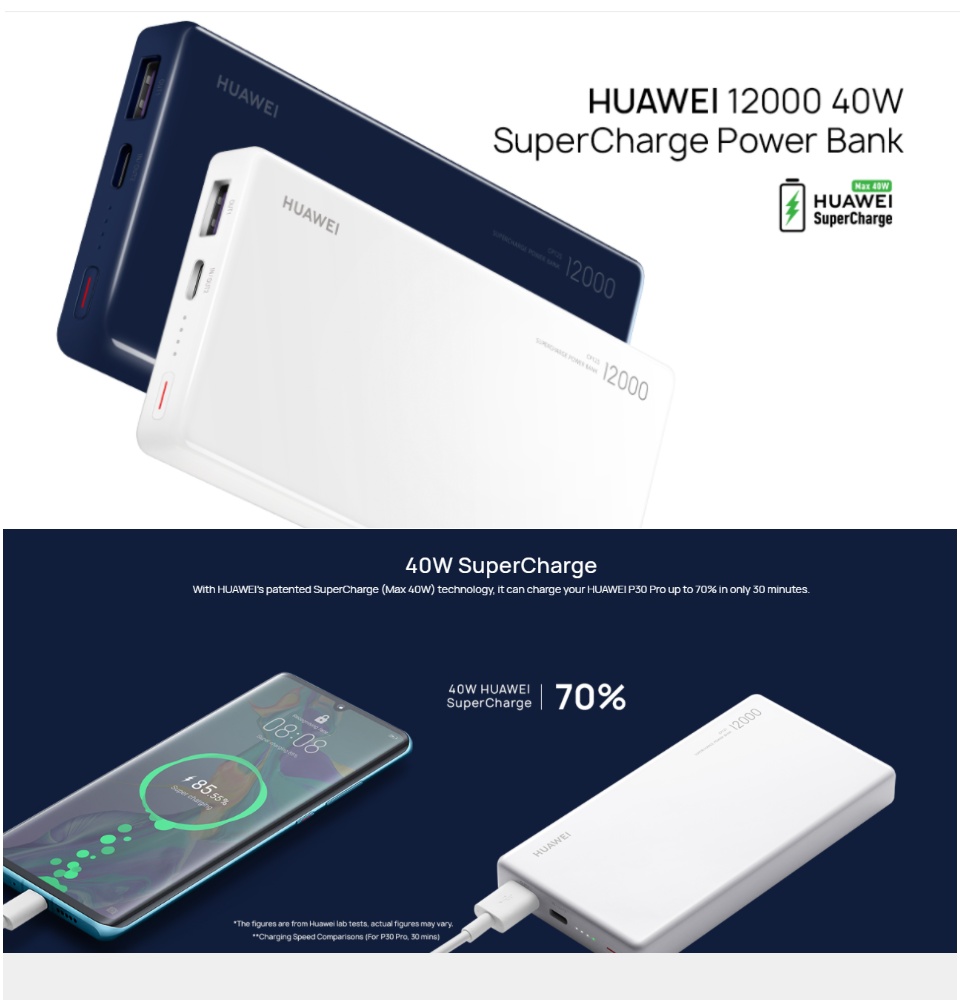 Wireless Chargers Huawei 12000mah 40w Supercharge Power Bank Buy