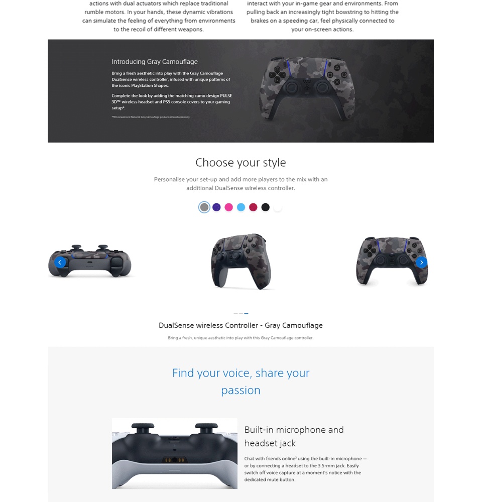 DualSense™ Wireless Controller - Gray Camouflage