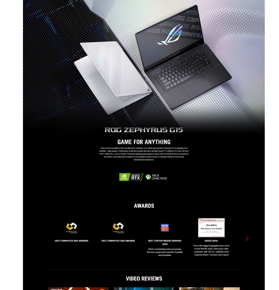 ASUS ROG ZEPHYRUS G15 (GA503QM-HQ030TS) Gaming Laptop 15