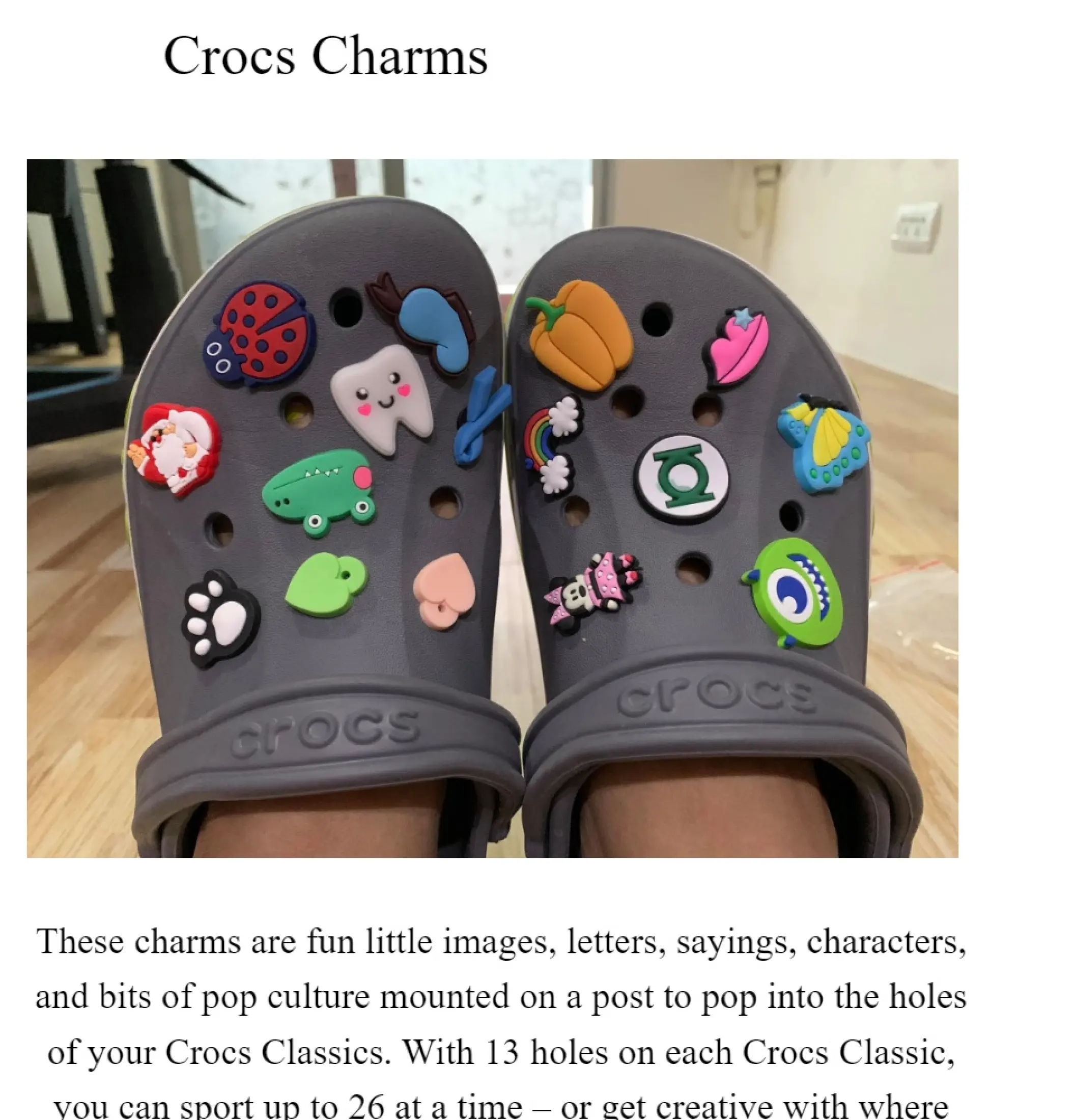 crocs stickers letters