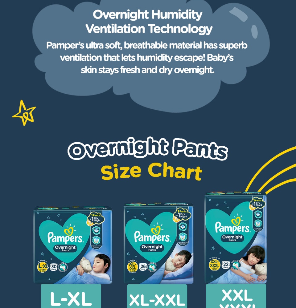 pampers overnight pants